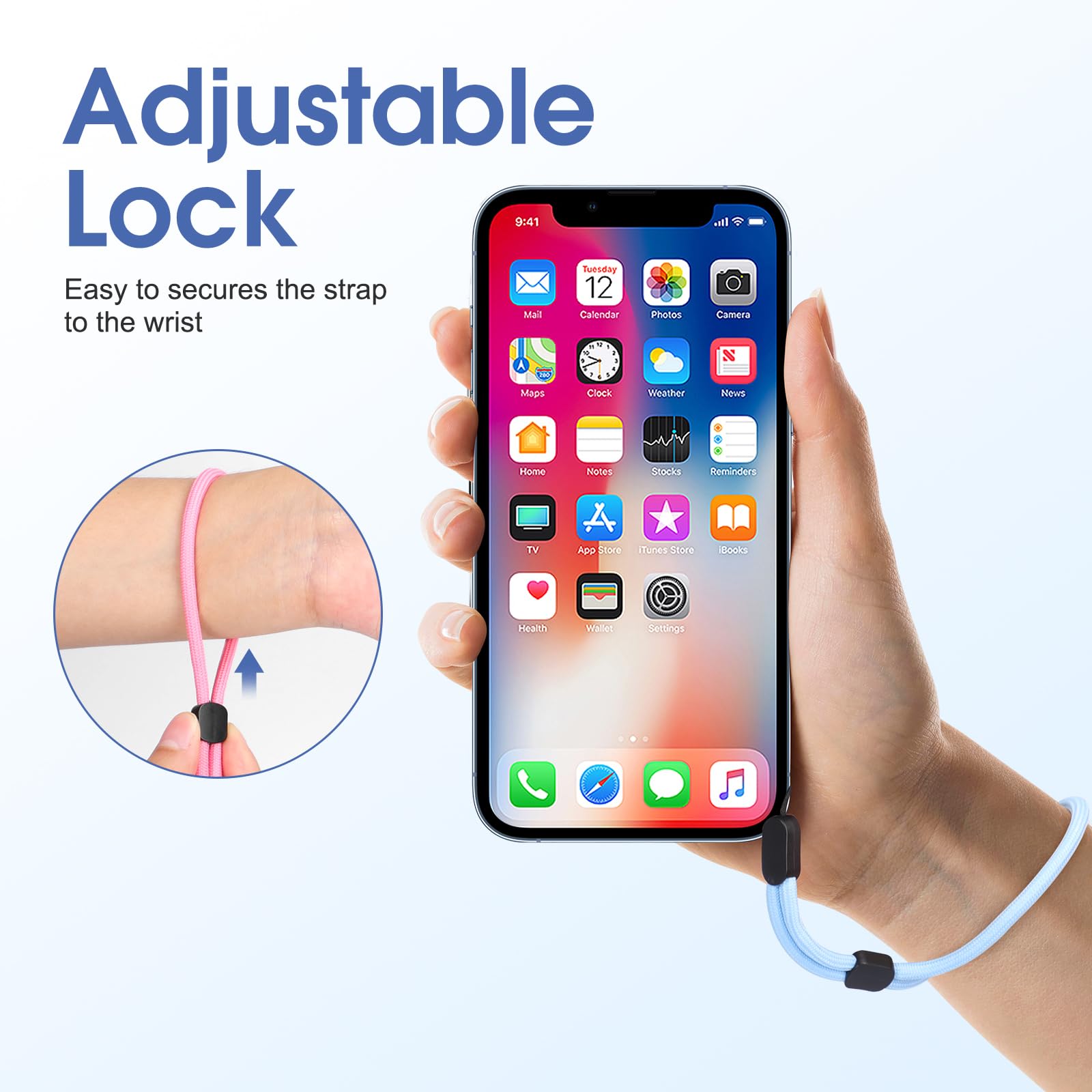 Wrist Strap Lanyard, Adjustable Nylon Colorful For Mobile Phone, Camara, Usb Fla