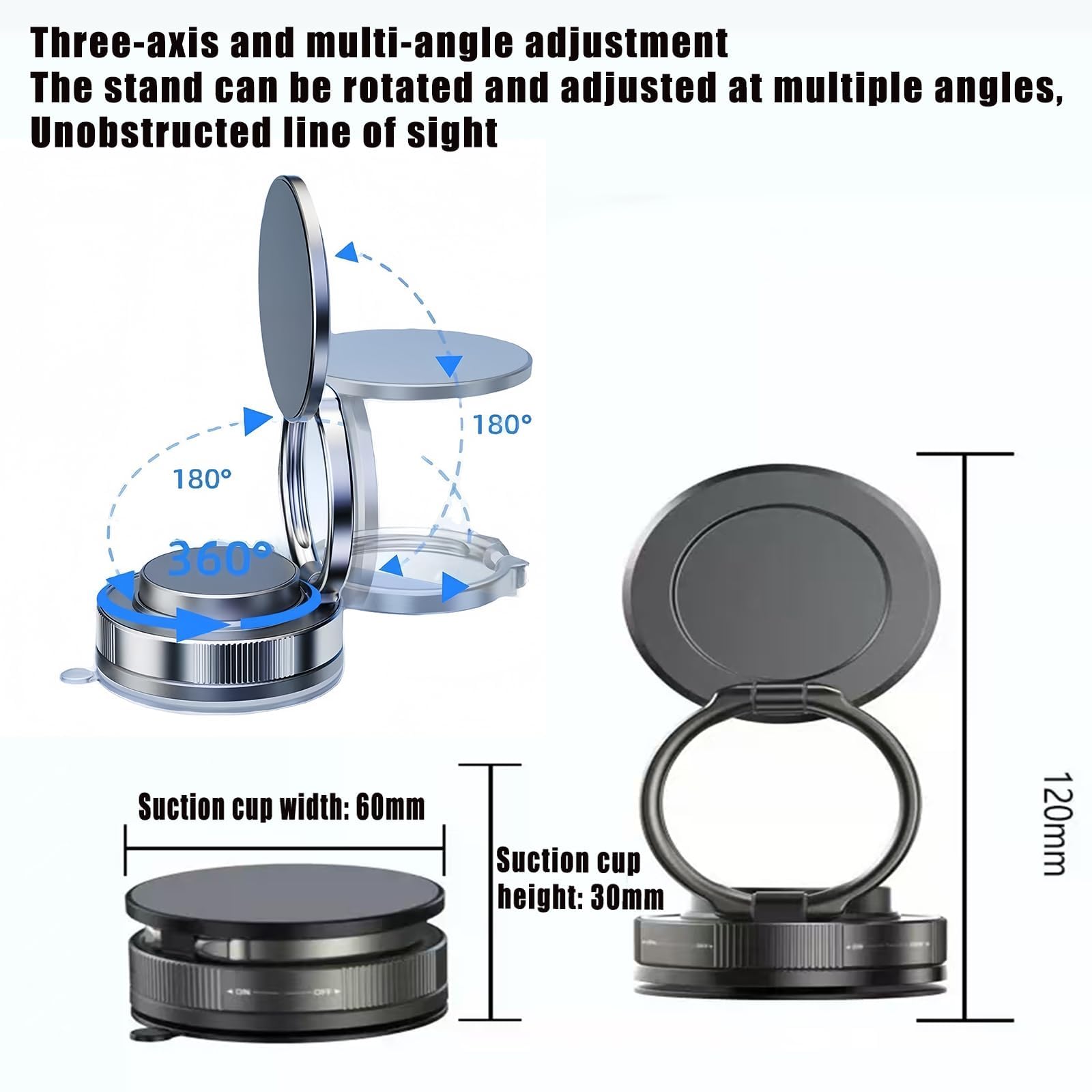 Phone Holder 361° Adjustable Foldable Portable Mag