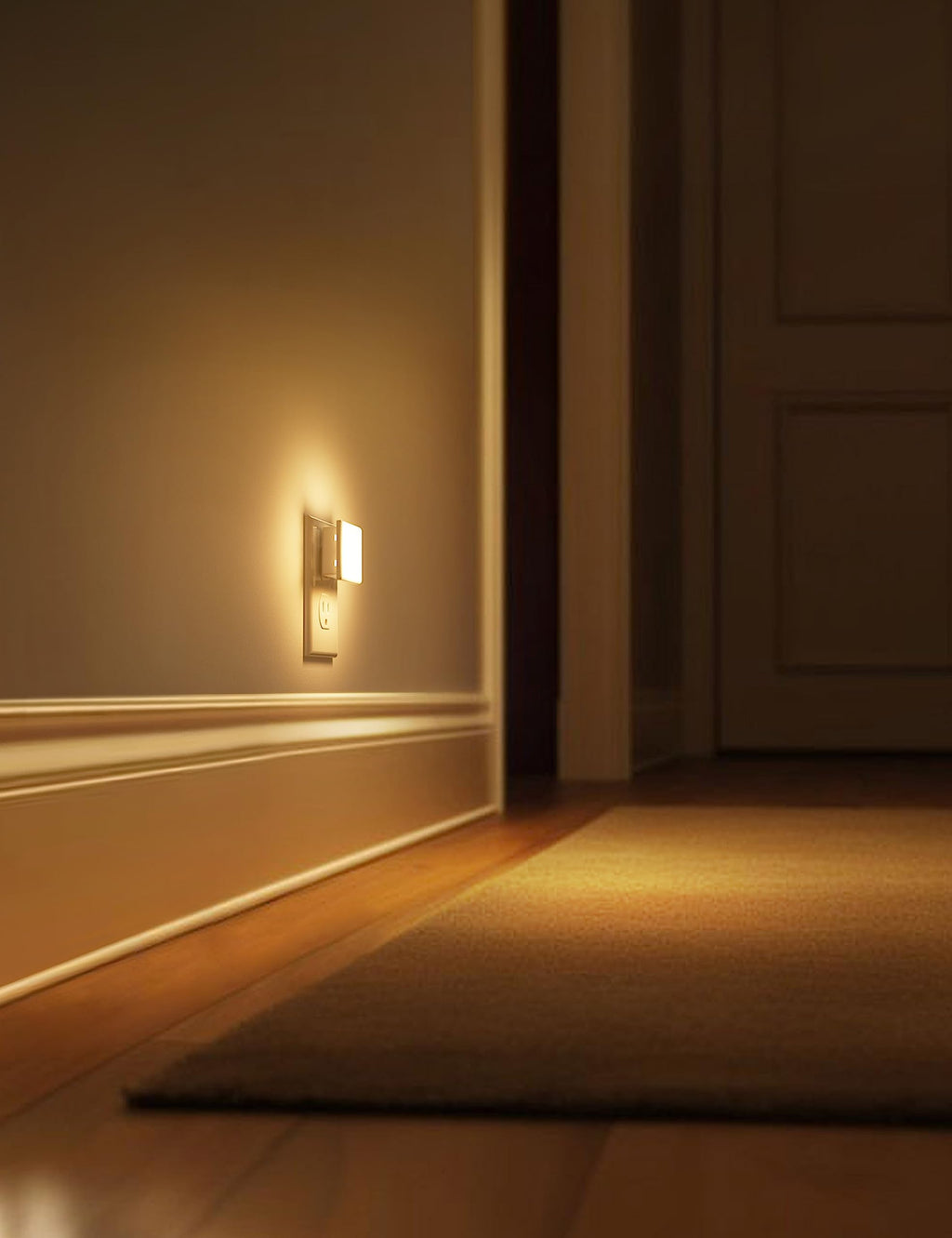 Led Night Lights Plug Into Wall 2-Pack, 0.3W Plug In Night Light, Dusk To Dawn,