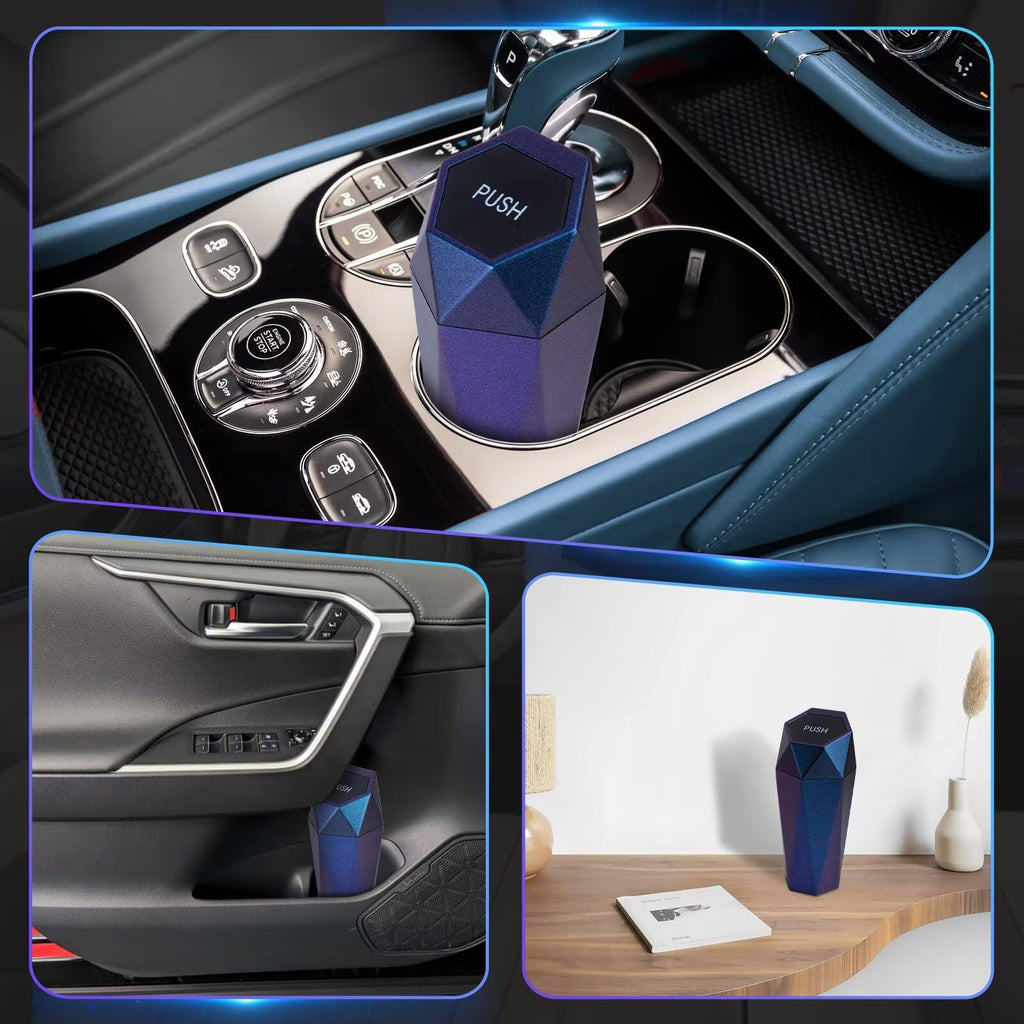 Trash Can, Car Trash Bin With Lid, Car Accessories For Women Interior, Car Garba
