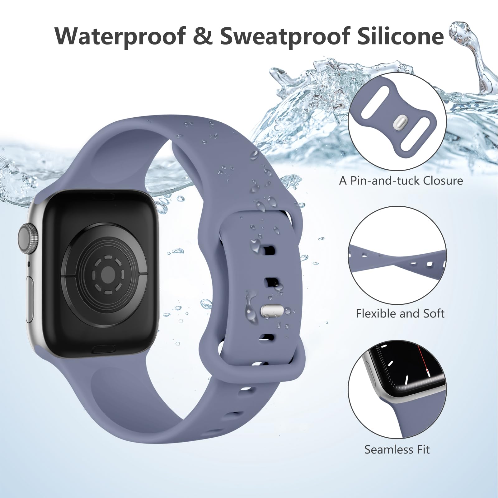 Watch Se Bands, Breathable Sport Wristband Apple Watch Bands 44Mm 45Mm 46Mm 42Mm