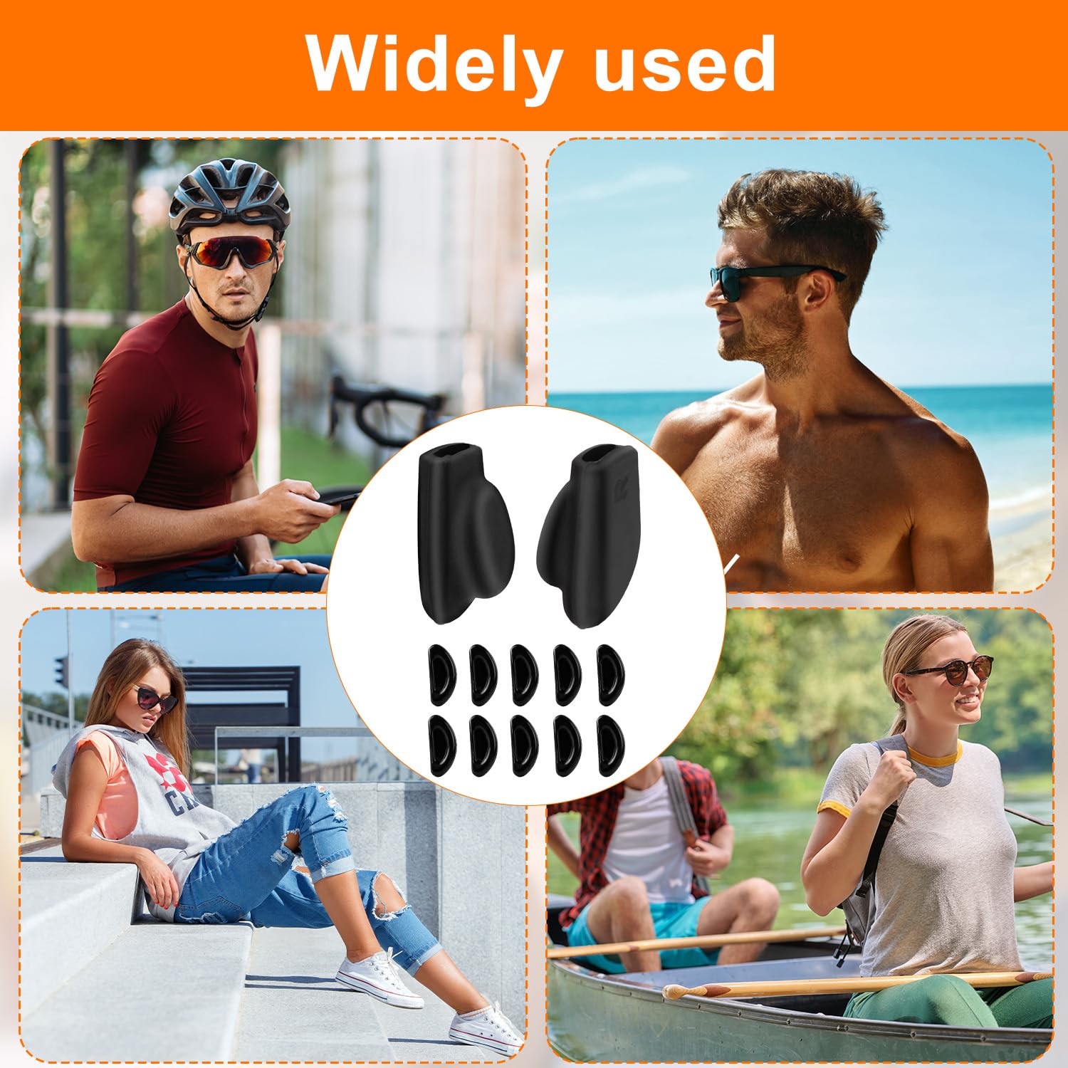 Eyeglass Nose Pads & Ear Grips Kit, Silicone Replaceme