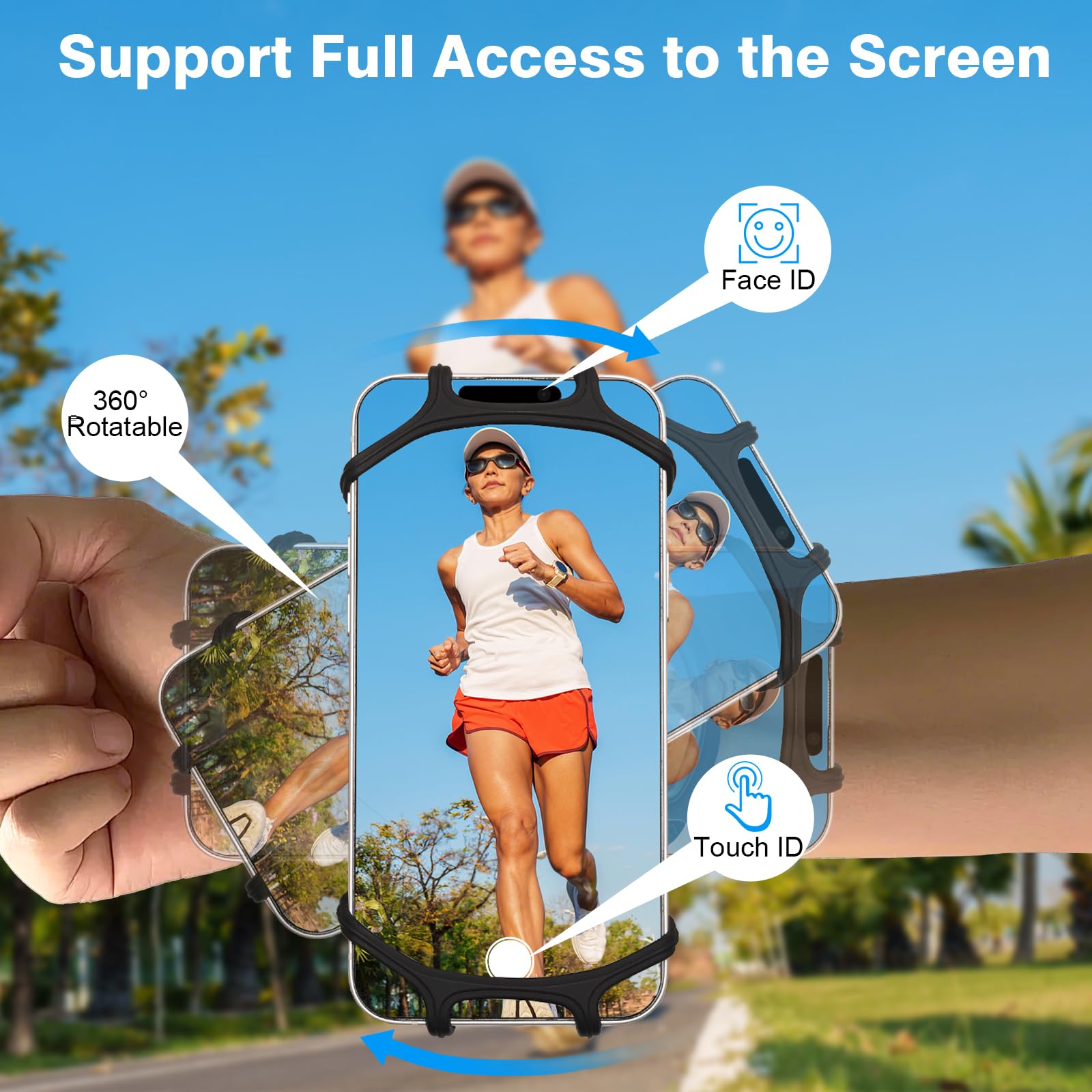 Armband 360°Rotatable For Iphone 16 15 14 13 Pro Max Plus Samsung Galaxy Note S2