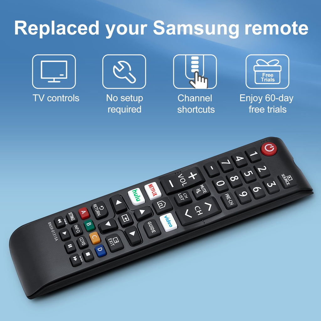 2】 New Universal Remote For All Samsung Tv Remote, Replacement Compatible For Al