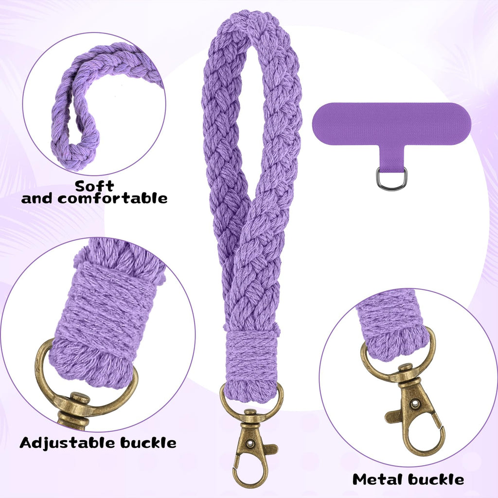 Pack Phone Wrist Strap, Colorful Phone Lanyard Bracelet With Universal Patch, Wr