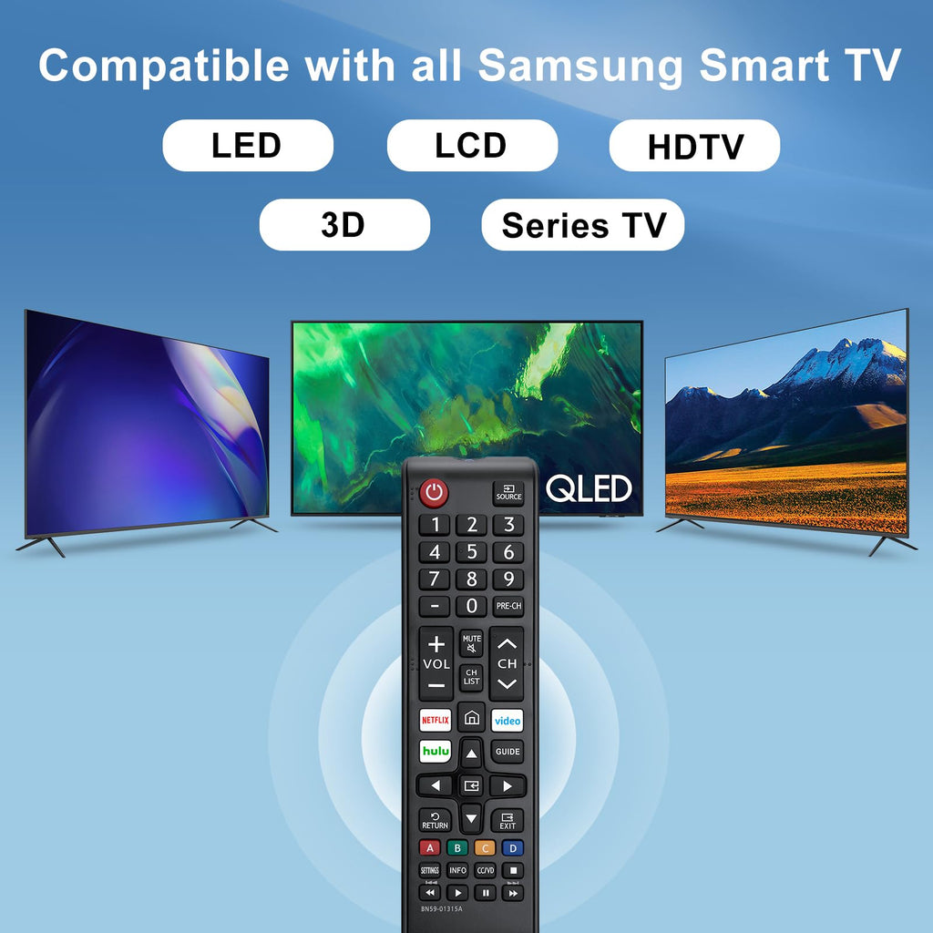 2】 New Universal Remote For All Samsung Tv Remote, Replacement Compatible For Al