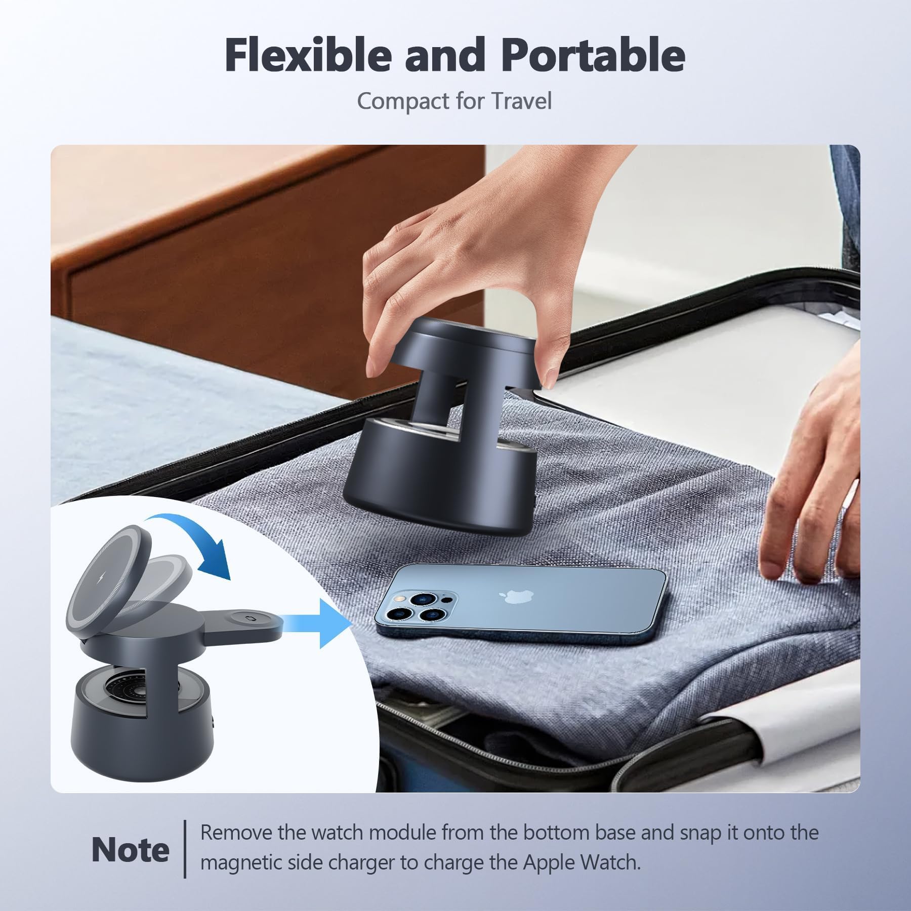 Wireless Charging Station: 15W Magnetic Fast Charger Stand For Iphone 17-12 Pro