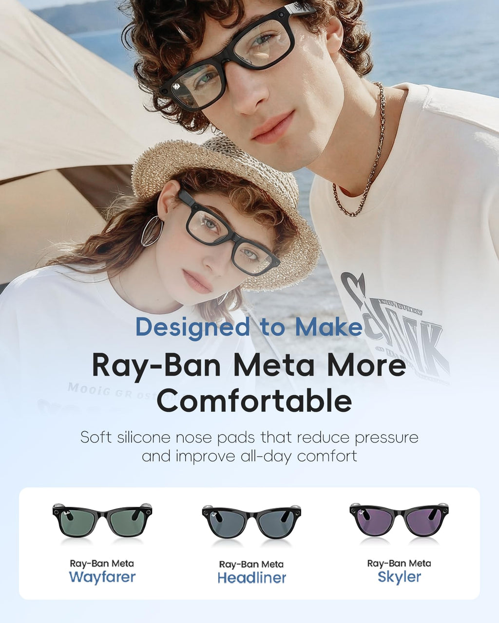 Silicone Eyeglass Nose Pads Ray-Ban Meta Smart Glasses Wayfa