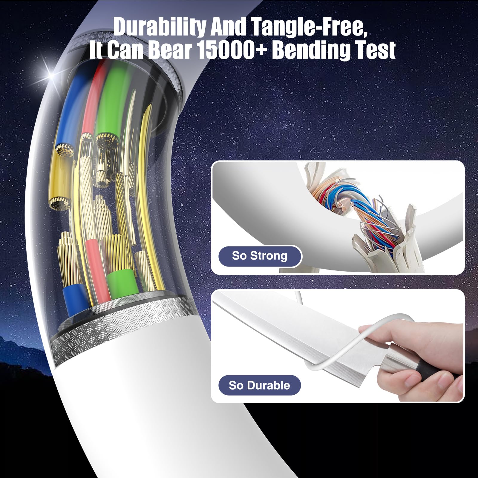 [3.3Ft+6.6Ft+10Ft] 60W Usb C To Usb C Cable, Type C To Type C Cable,Fast Chargin