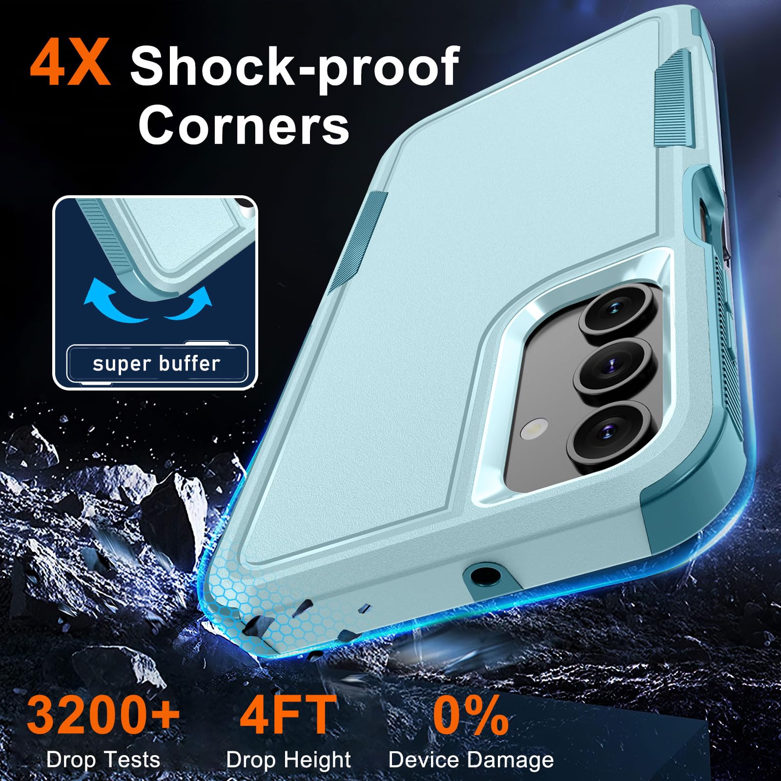 For Samsung Galaxy A15 5G, Full Body Heavy Duty Rugged Shockproof Protective Pho