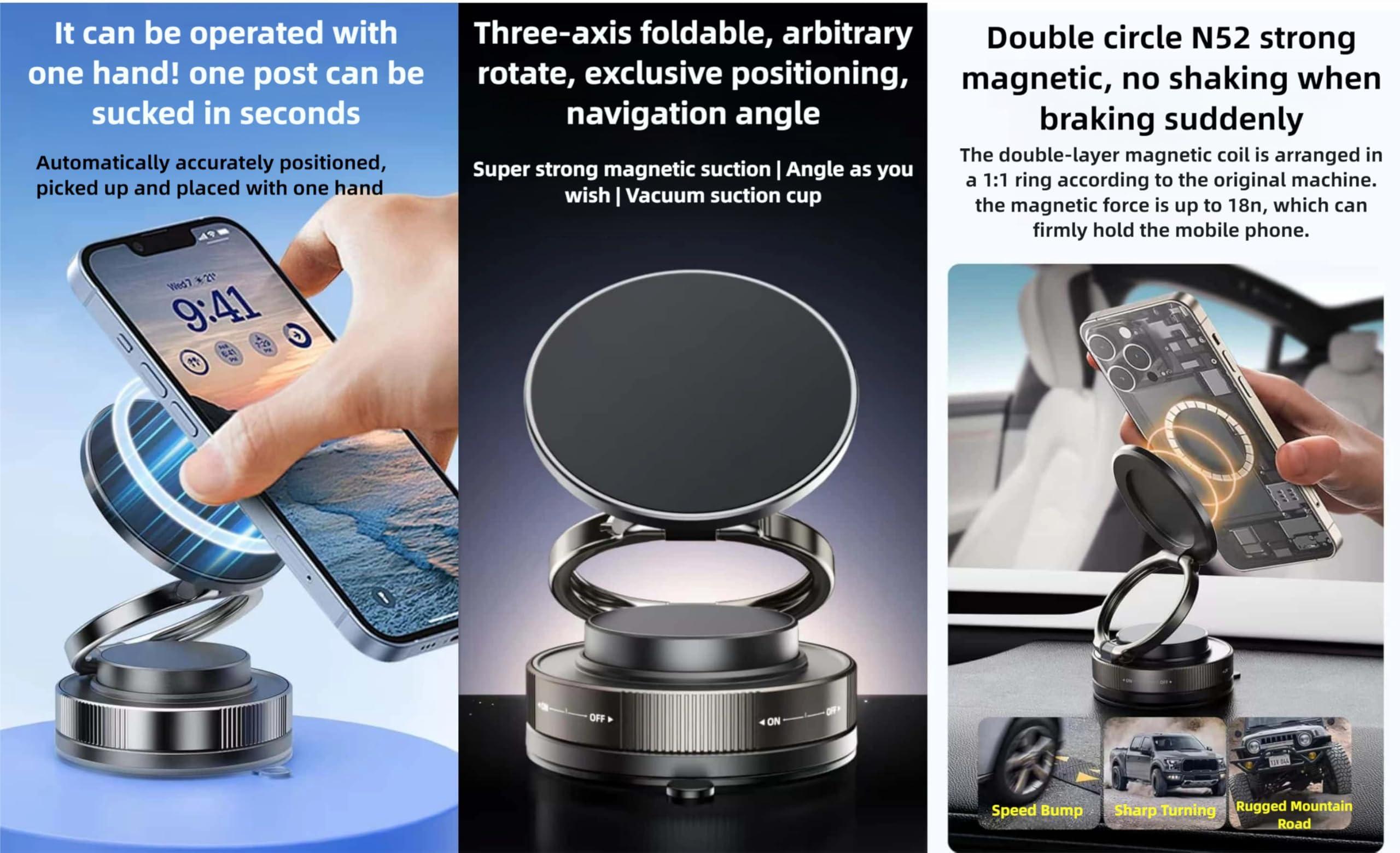 Phone Holder 361° Adjustable Foldable Portable Mag
