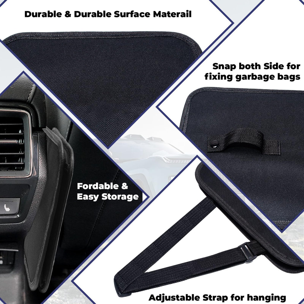 Trash Can, Foldable Trash Can Collapsible Hanging Trash Bag For Car Seat, 2 Gal