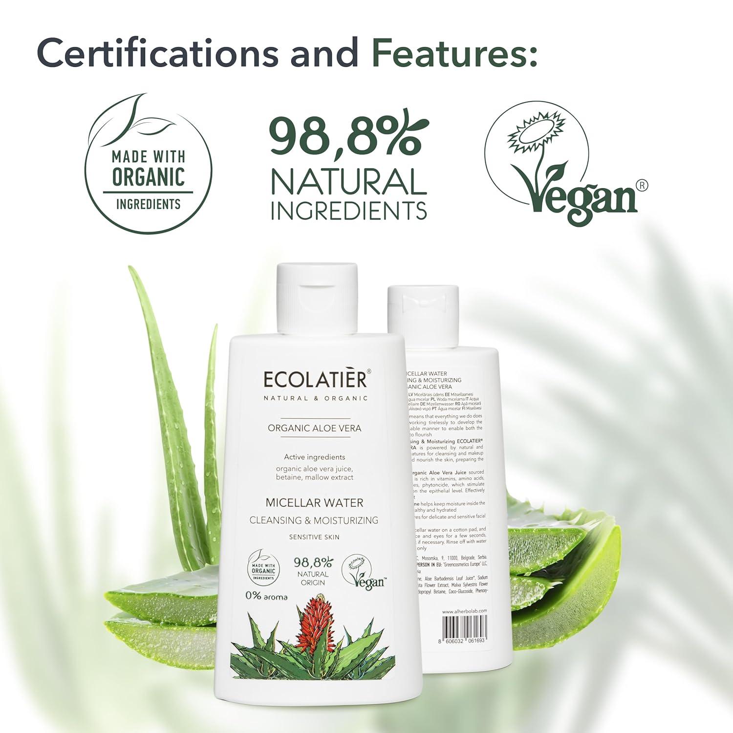x-Micellar Water Cleansing & Mouisturizing Organic Aloe Vera