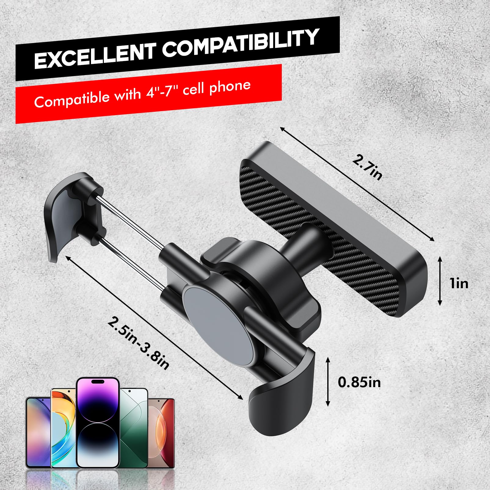 Phone Holder Gym, Powerful N52 Magnet Base, Multi-An