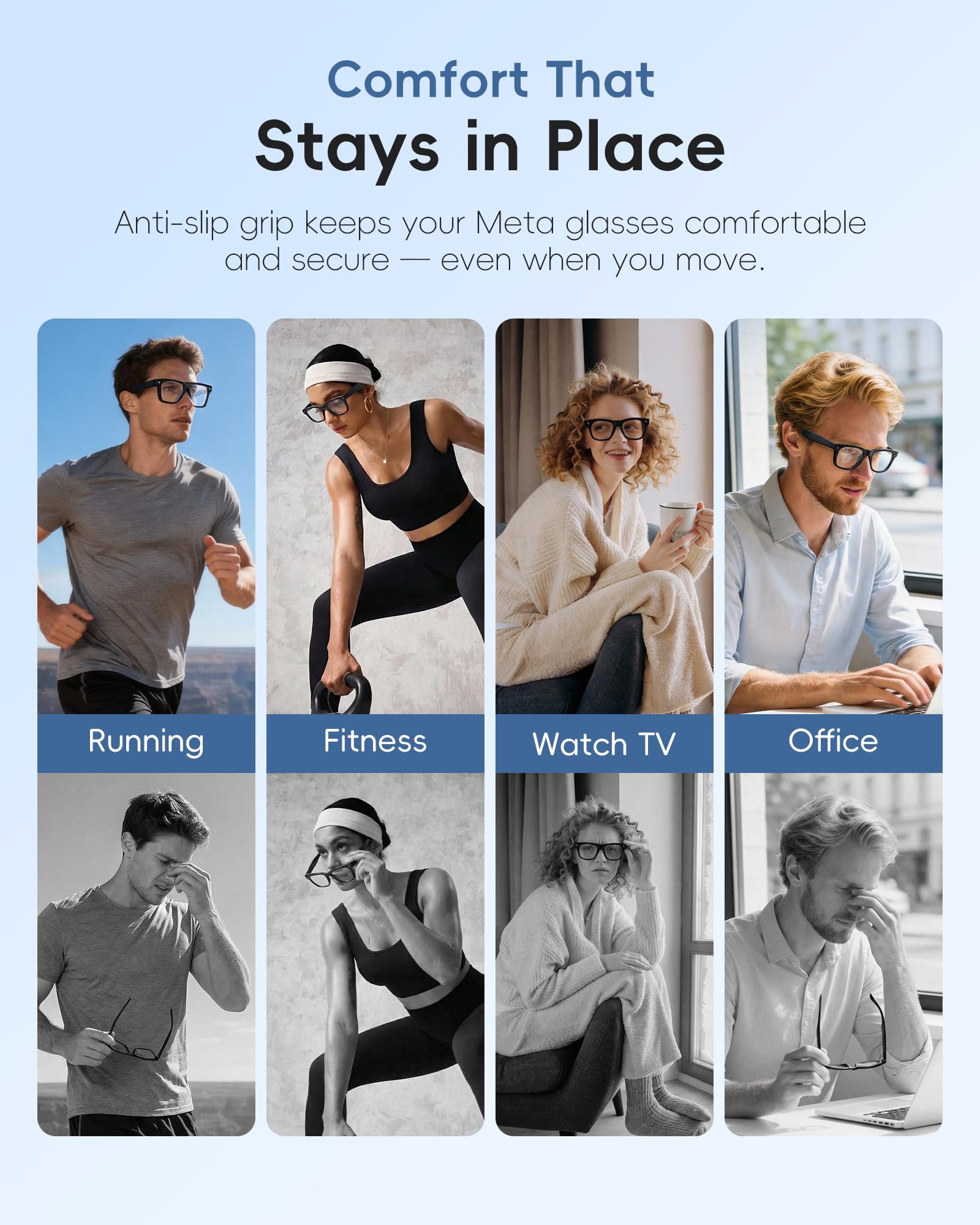 Silicone Eyeglass Nose Pads Ray-Ban Meta Smart Glasses Wayfa