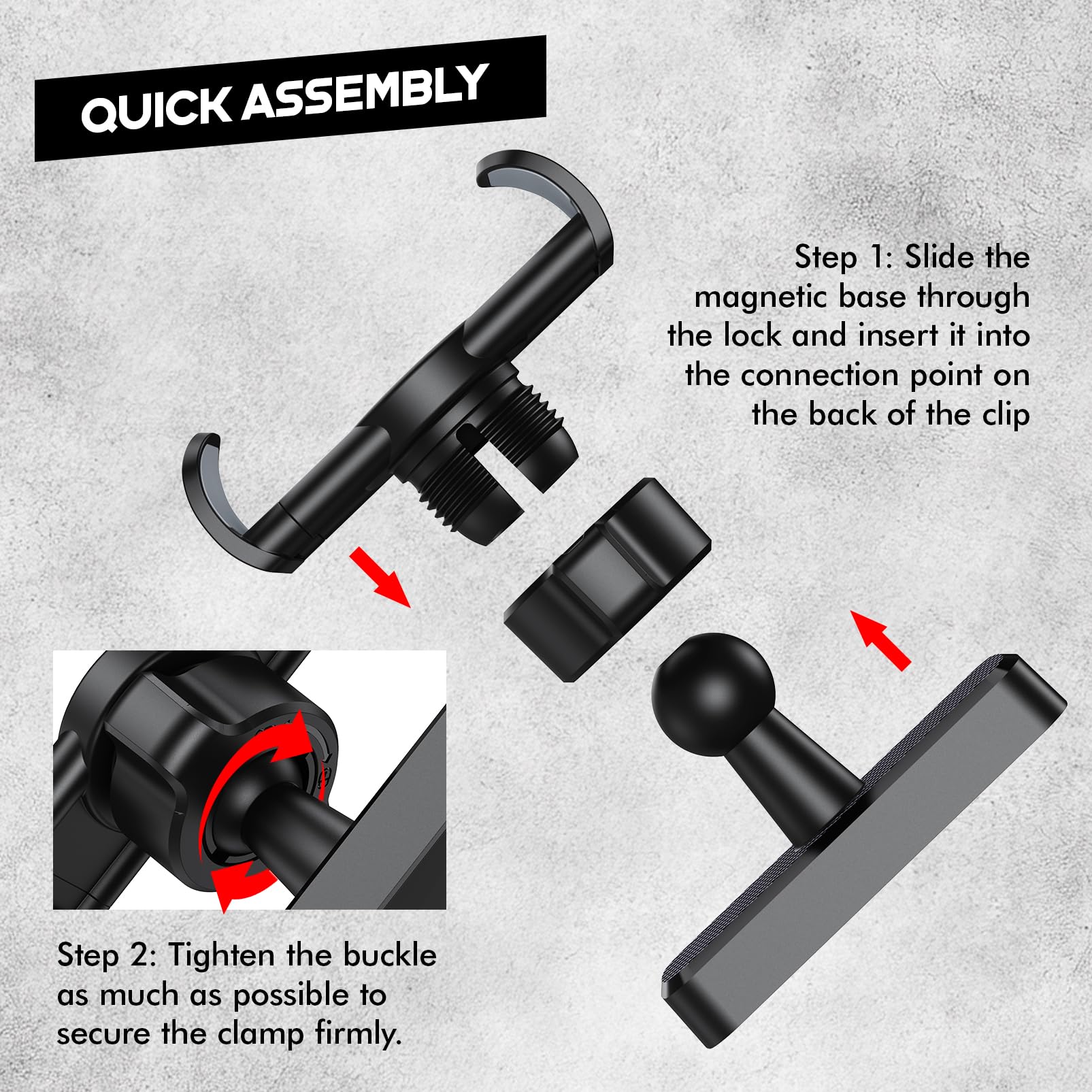 Phone Holder Gym, Powerful N52 Magnet Base, Multi-An