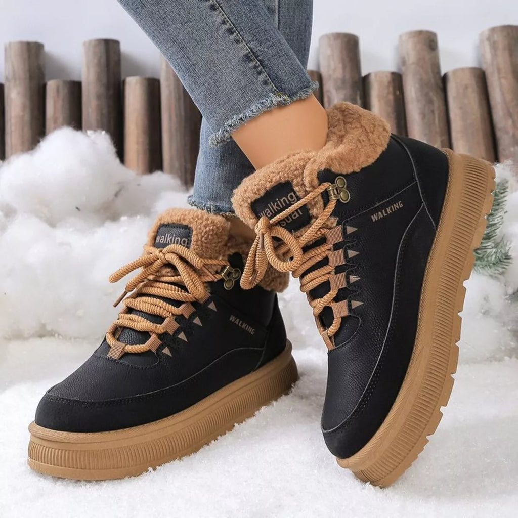 Lace Up Platform Ankle Boots