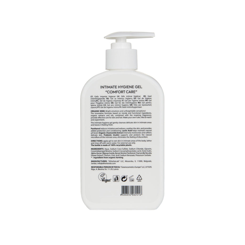 ORGANIC MIMI, INTIMATE HYGIENE GEL COMFORT CARE, 300 ml