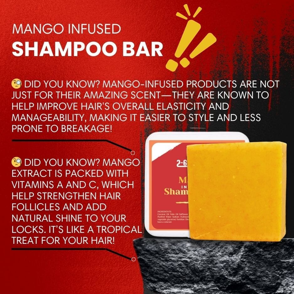 Mango Shampoo Bar for Waves, Curls & Coarse Hair