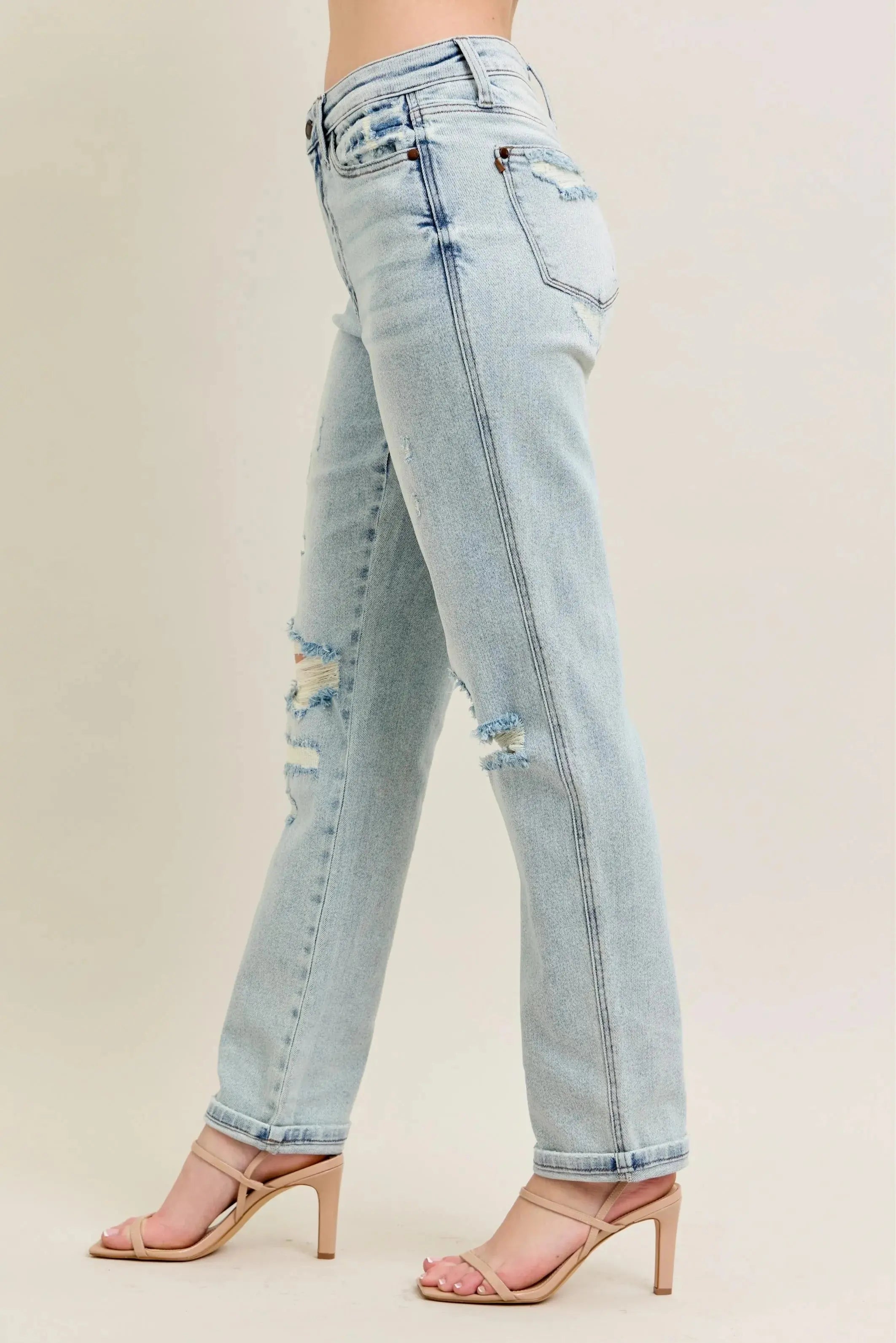 Women's Plus Size Jeans Jeans - Plus Size Destroyed - Women's Boyfriend Fit