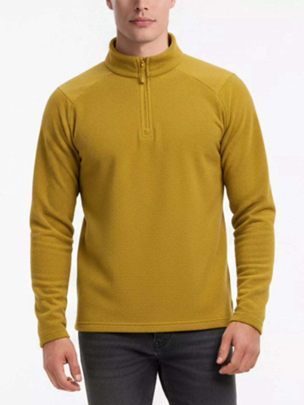 Men's Plus Size Comfortable Half-Zip Sweatshirt