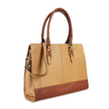 The Signature 17" Leather laptop Bag, Beige/Tan
