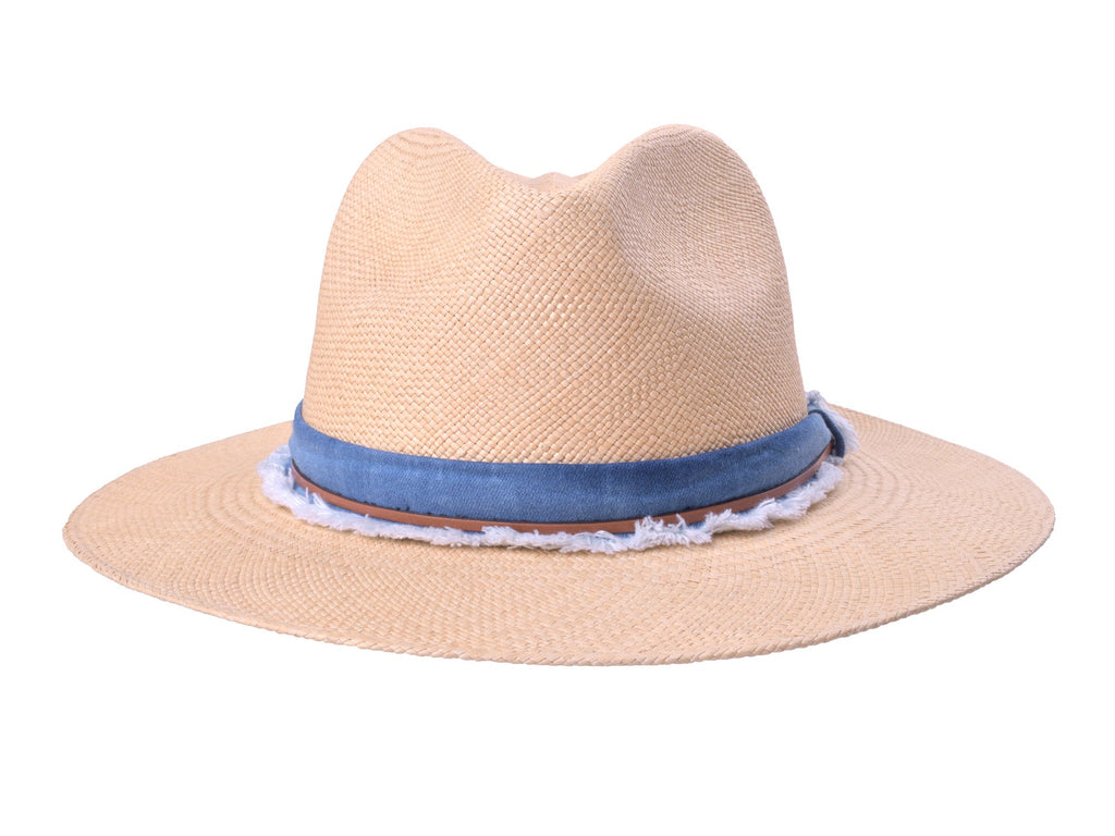 Indigo Panama Hat Straw - Handwoven