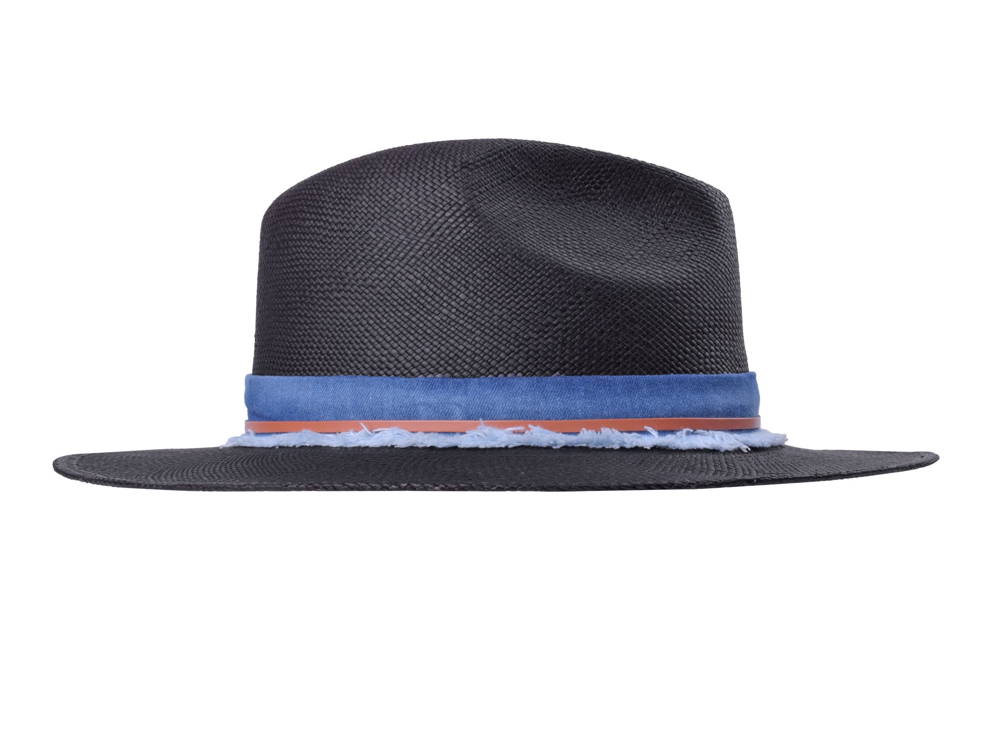 Indigo Panama Hat Straw - Handwoven