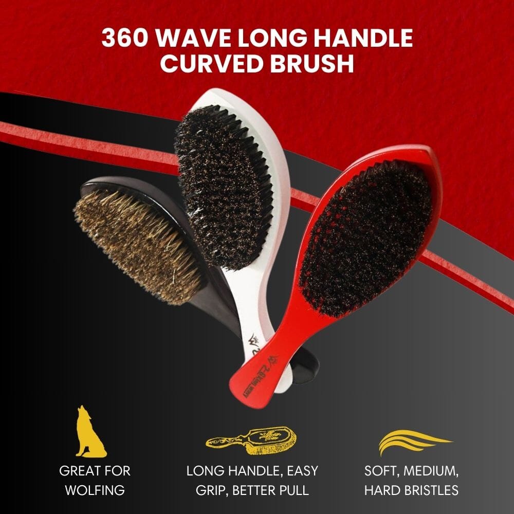 360 Wave Long Handle Curved Brush