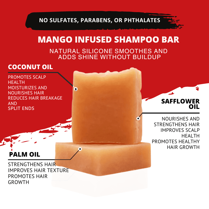 Mango Shampoo Bar for Waves, Curls & Coarse Hair