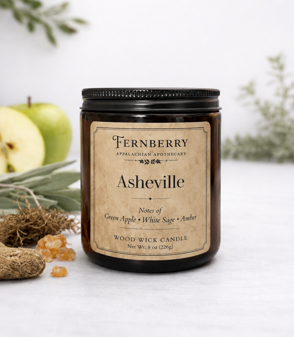 Asheville- 8oz Wood Wick Candle