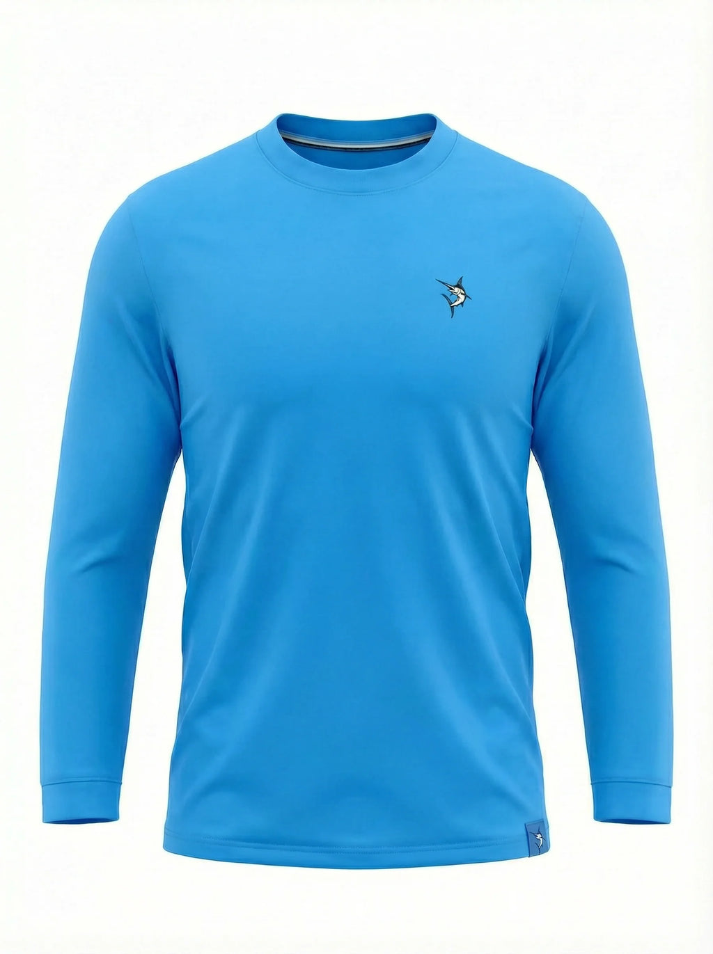 Dockside Performance Long Sleeve — UV50, 360° Flex, Speed-Dry | Ocean Blue | White Water Life
