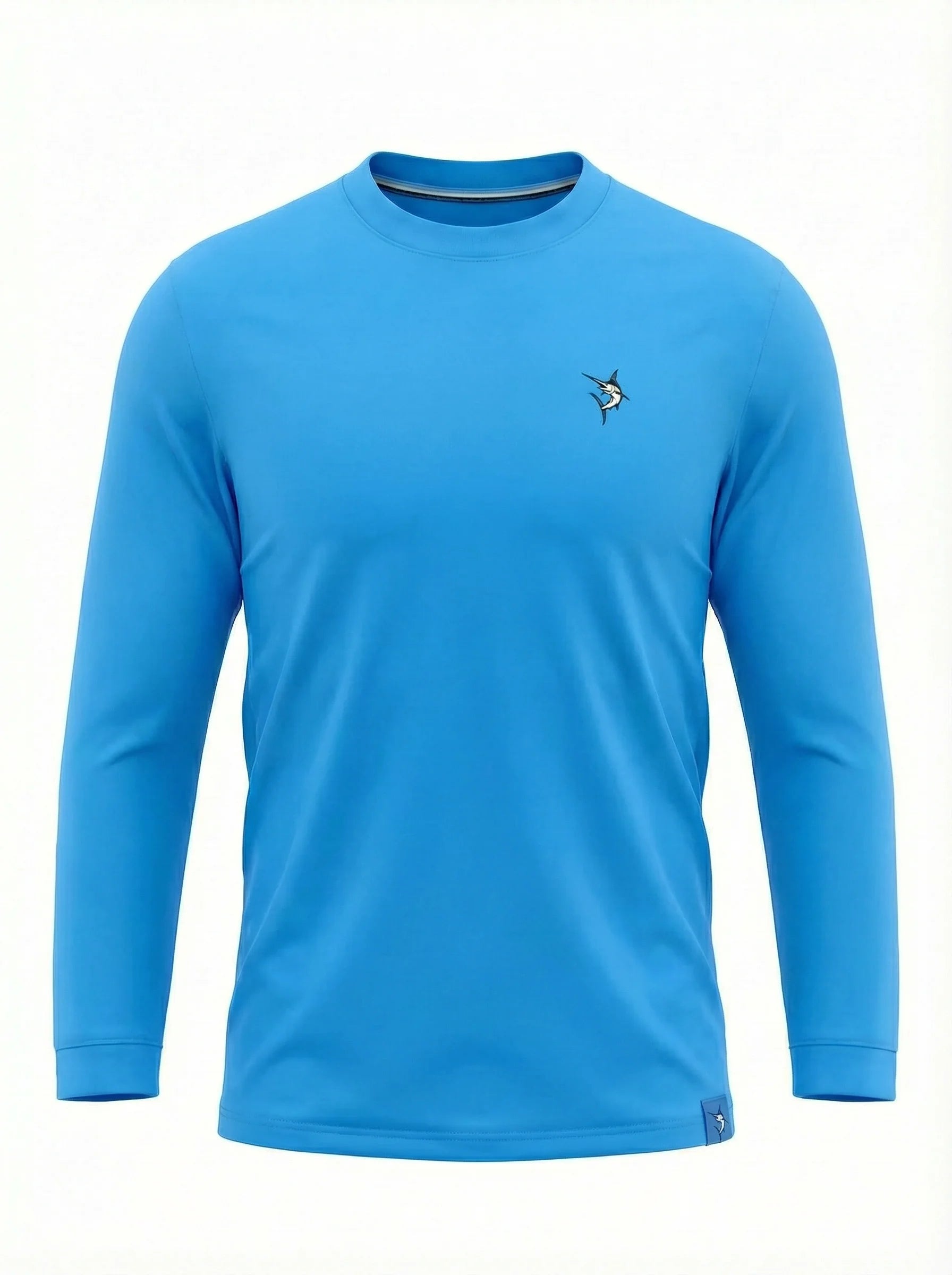 Dockside Performance Long Sleeve — UV50, 360° Flex, Speed-Dry | Ocean Blue | White Water Life