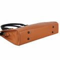 The Signature 17" Leather Laptop Bag, Glazed Tan