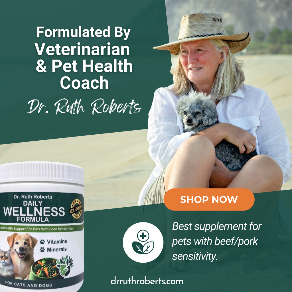 Pet’s Daily Wellness Formula — Glandular-Free Multivitamin for Dogs & Cats | Dr. Ruth Roberts