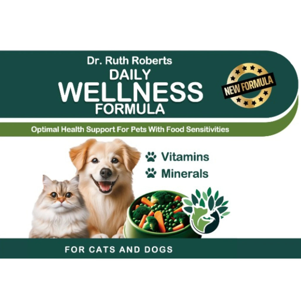 Pet’s Daily Wellness Formula — Glandular-Free Multivitamin for Dogs & Cats | Dr. Ruth Roberts