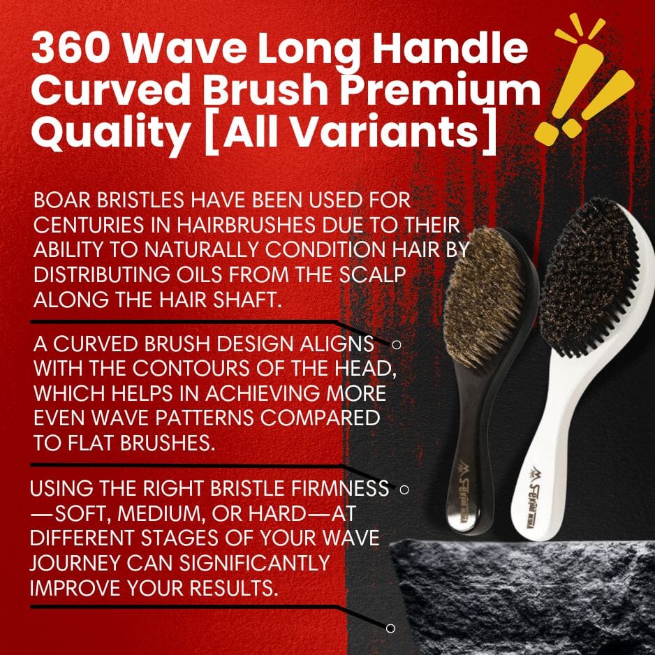 360 Wave Long Handle Curved Brush