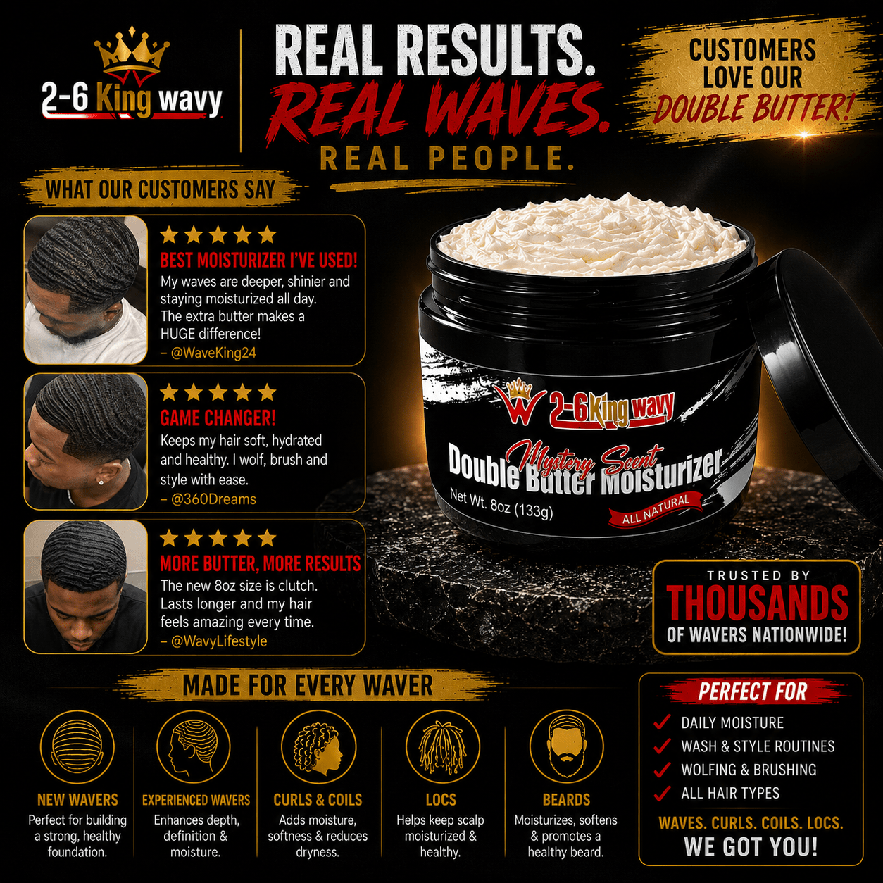 🔥Pre Order 🔥Double Butter Hair Moisturizer for Dry, Coarse Hair