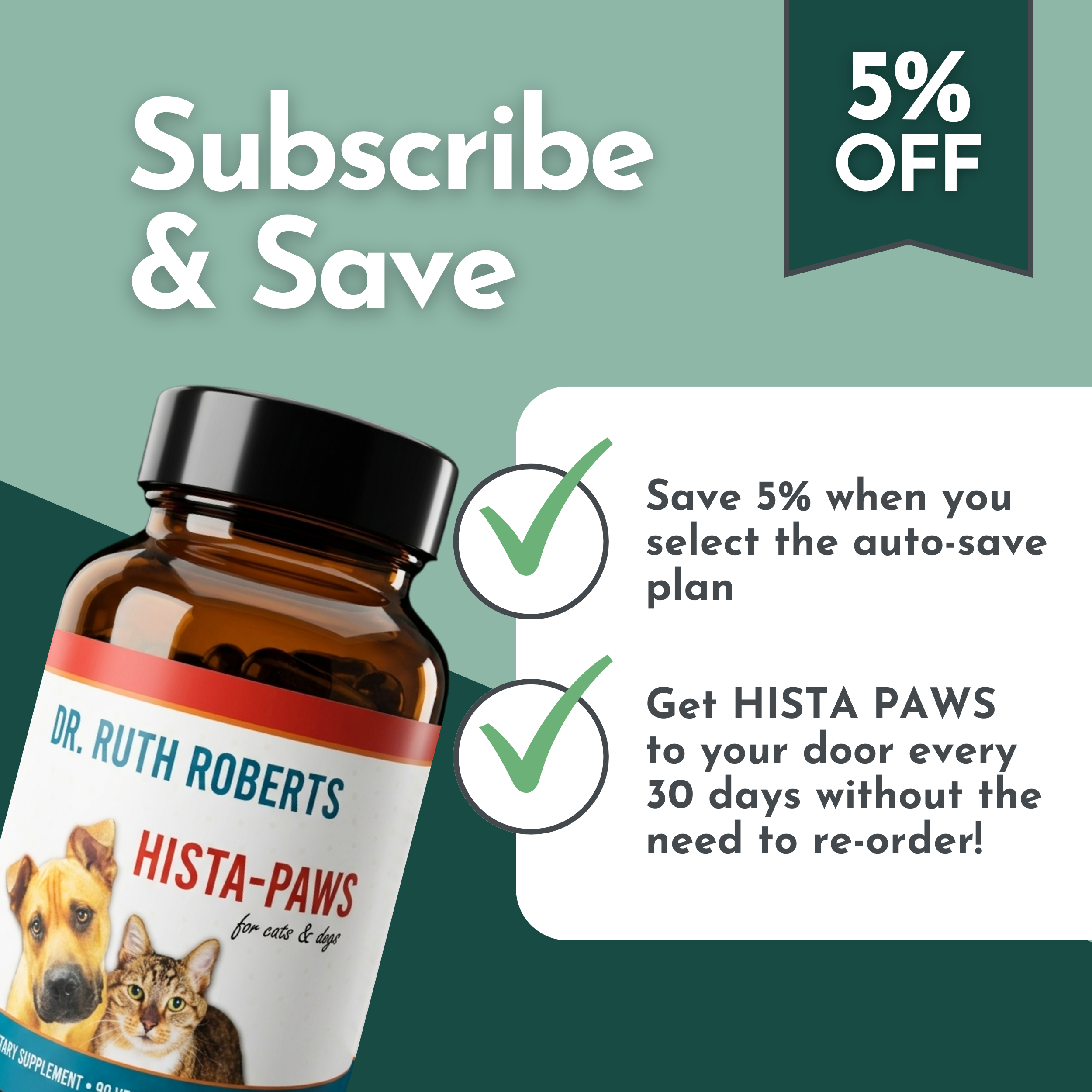 Hista Paws — Plant-Based Quercetin & Nettles Formula for Dogs & Cats | Dr. Ruth Roberts