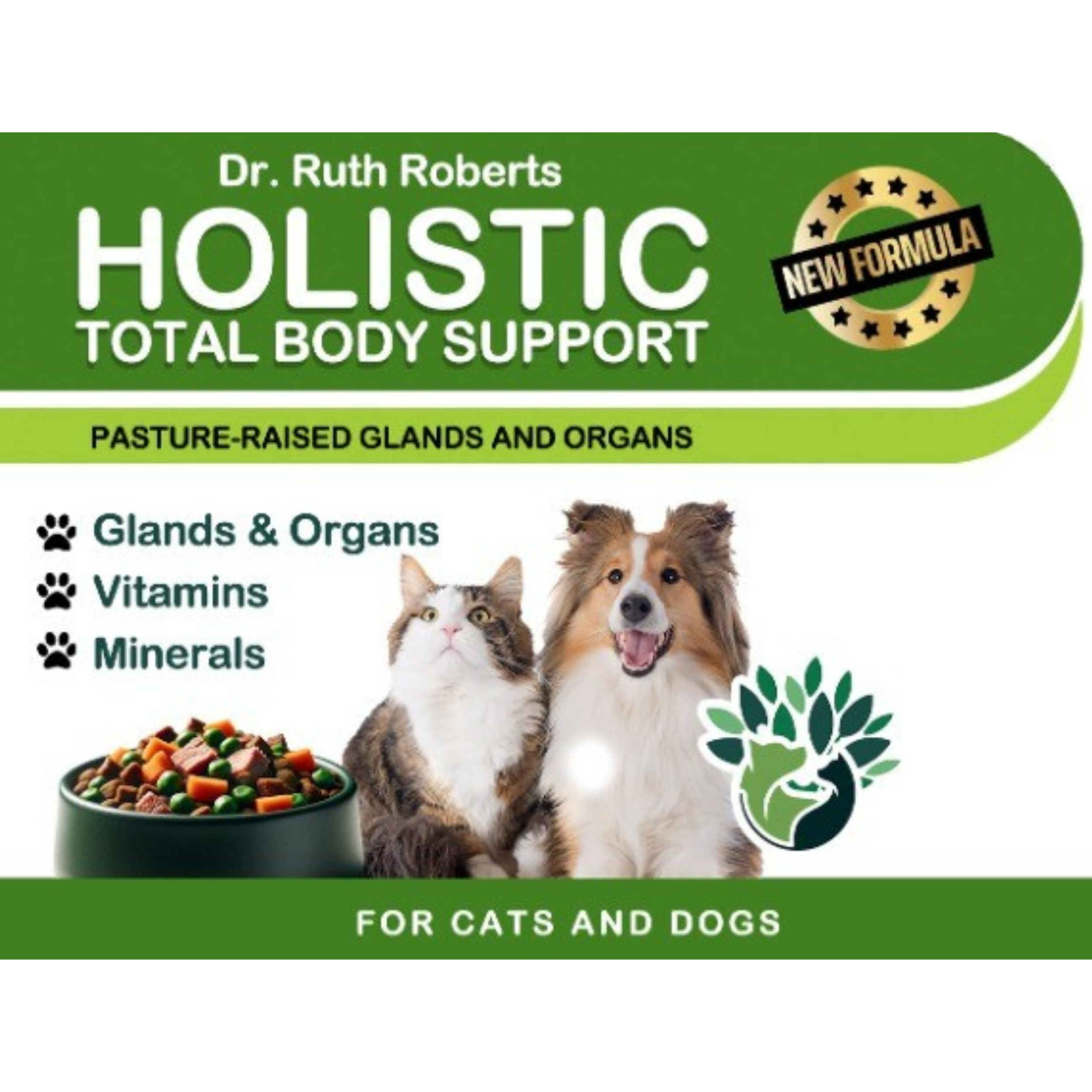 Holistic Total Body Support — Daily Multivitamin & Glandular Supplement for Dogs & Cats | Dr. Ruth Roberts