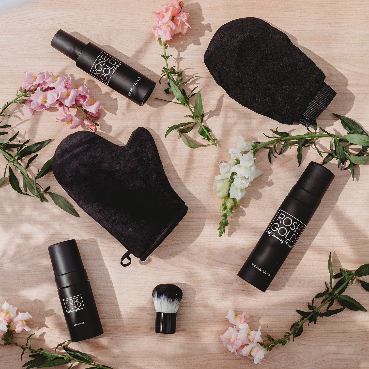 Face & Body Self Tanning Bundle — Complete Head-to-Toe Glow Collection | Rose Gold Sunless