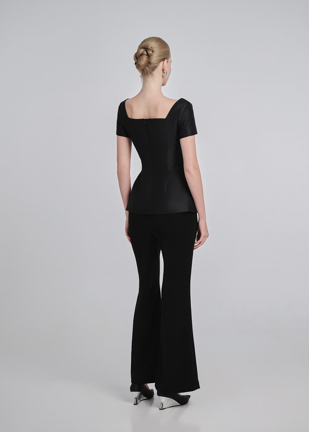 High-Rise Ribbed Flared Pants