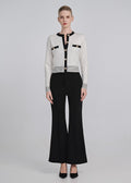 Knitted Cardigan with Contrast Edging