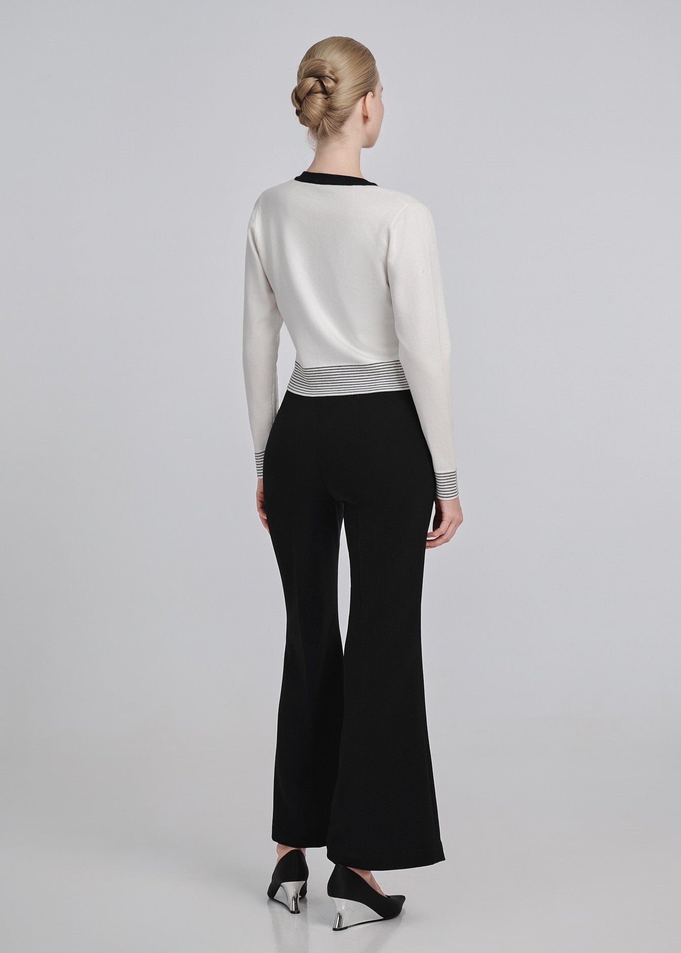 Knitted Cardigan with Contrast Edging