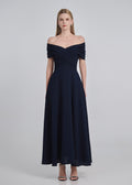 Draped Off-Shoulder Maxi Dress