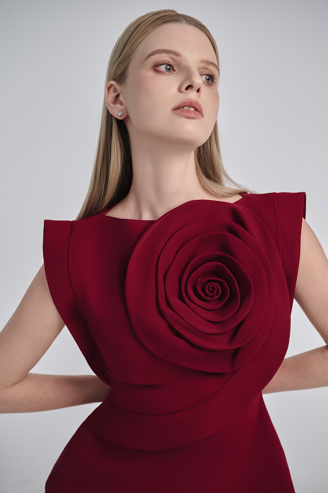 Rose Draped Boatneck Top