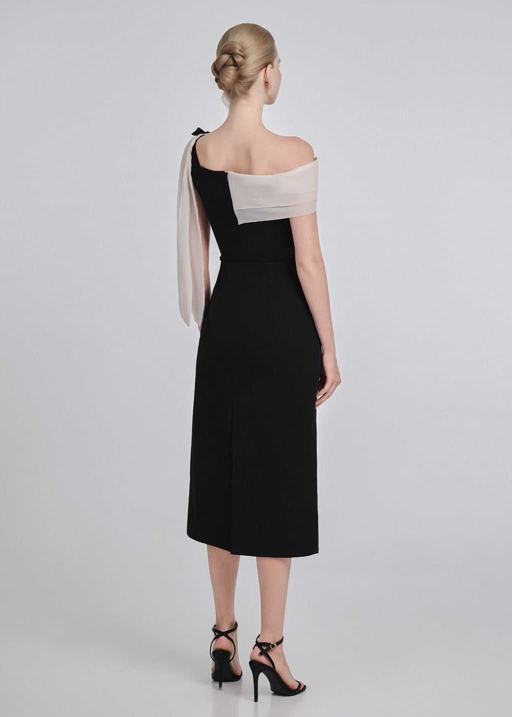Crystal-Embellished One-Shoulder Dress