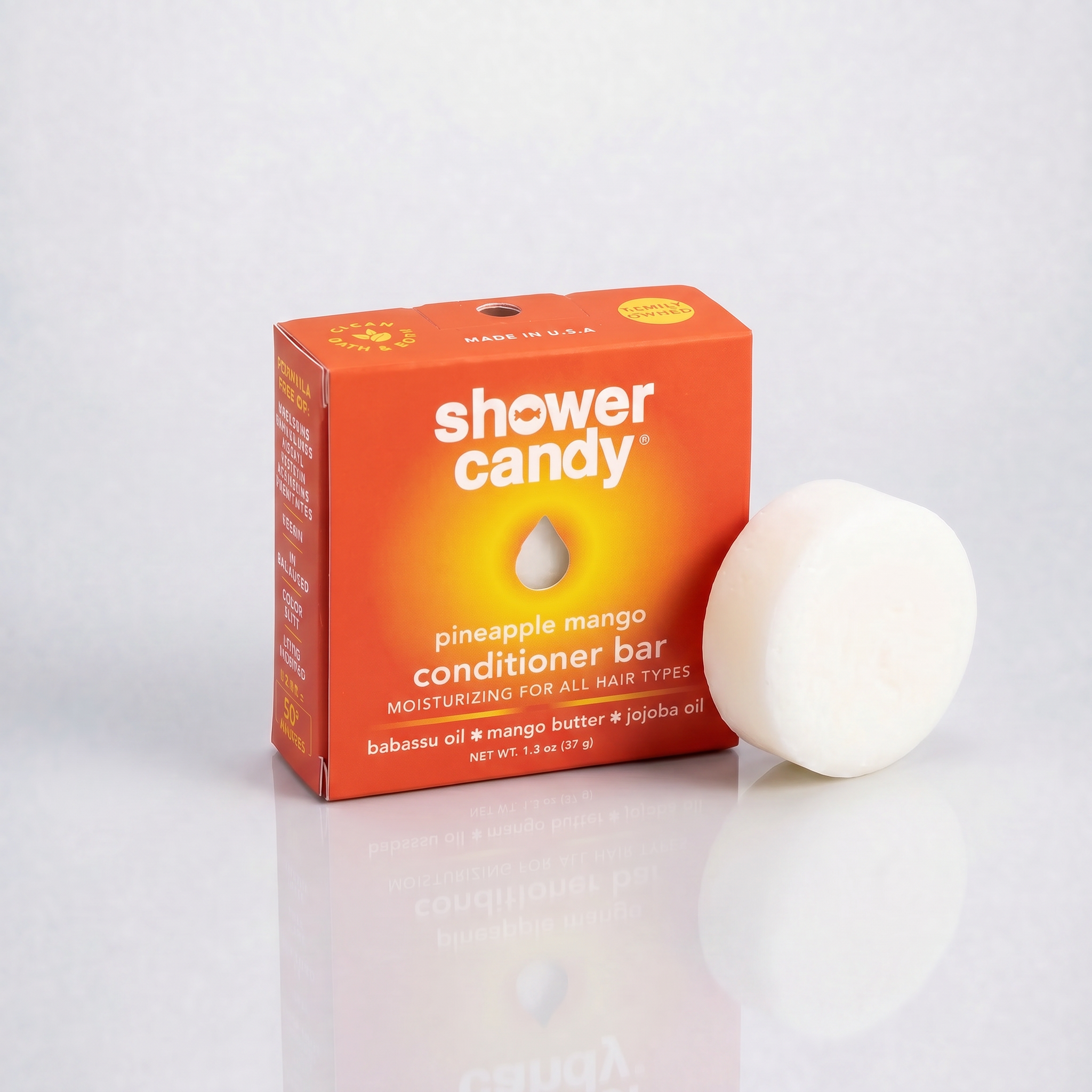 Shower Candy Pineapple Mango Conditioner Bar – Moisturizing Solid Conditioner for All Hair Types