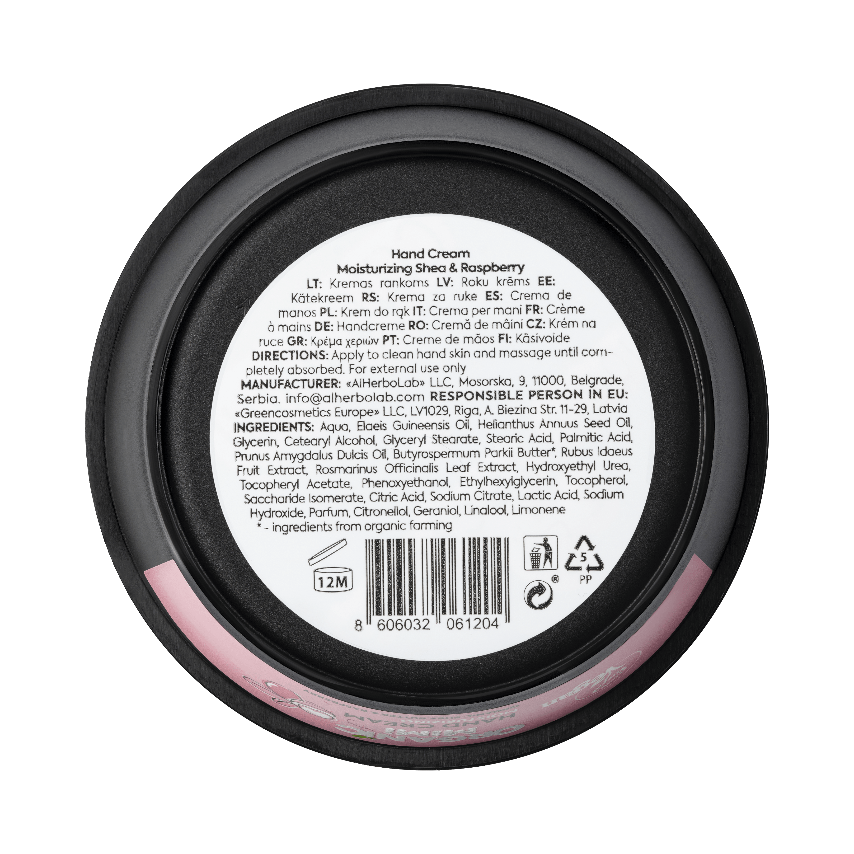 Organic Mimi, Hand Cream Moisturizing Shea & Raspberry, 50 ml