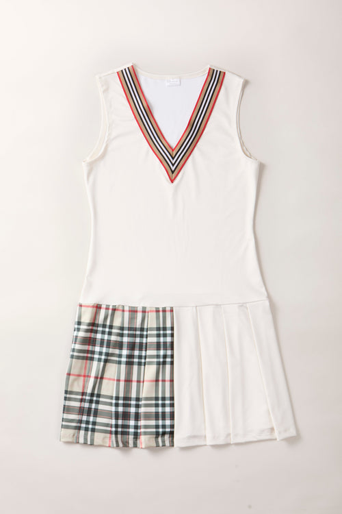 AGGIE BROWN PLAID DRESS